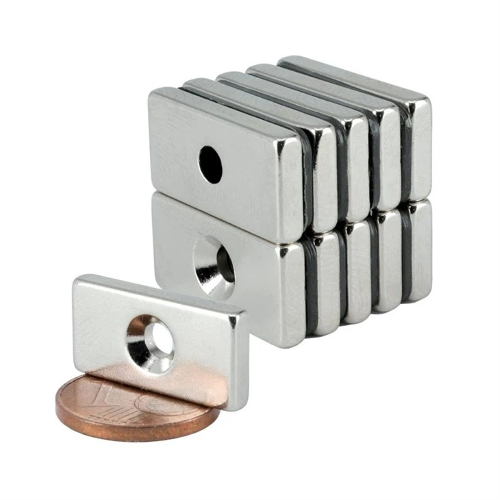 High-Power Rectangular Countersunk Magnets